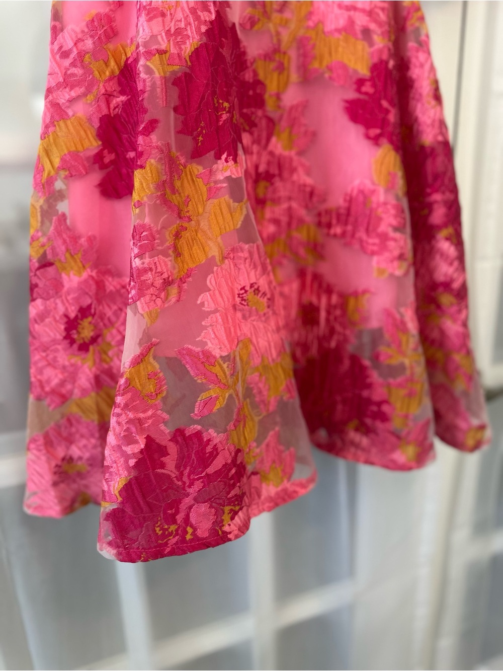 Petal + Pup Pink Floral Puff Sleeve Mini Dress - Picture 6 of 12